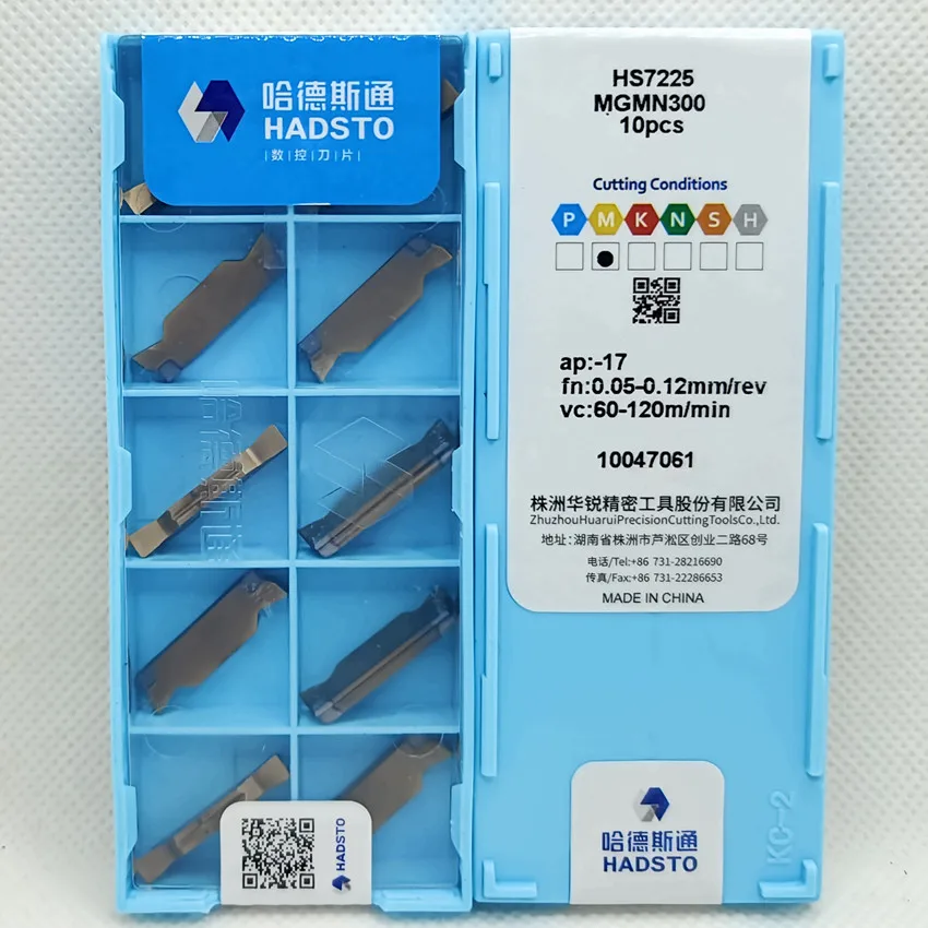 HADSTO MGMN200 HS7125 HS7225/MGMN300 HS7125 HS7225/MGMN400 HS7125 HS7225/MGMN500 HS7125 HS7225 CNC carbide inserts 10pcs/box
HADSTO MGMN200 HS7125 HS7225/MGMN300 HS7125 HS7225/MGMN400 HS7125 HS7225/MGMN500 HS7125 HS7225 CNC carbide inserts 10pcs/box
