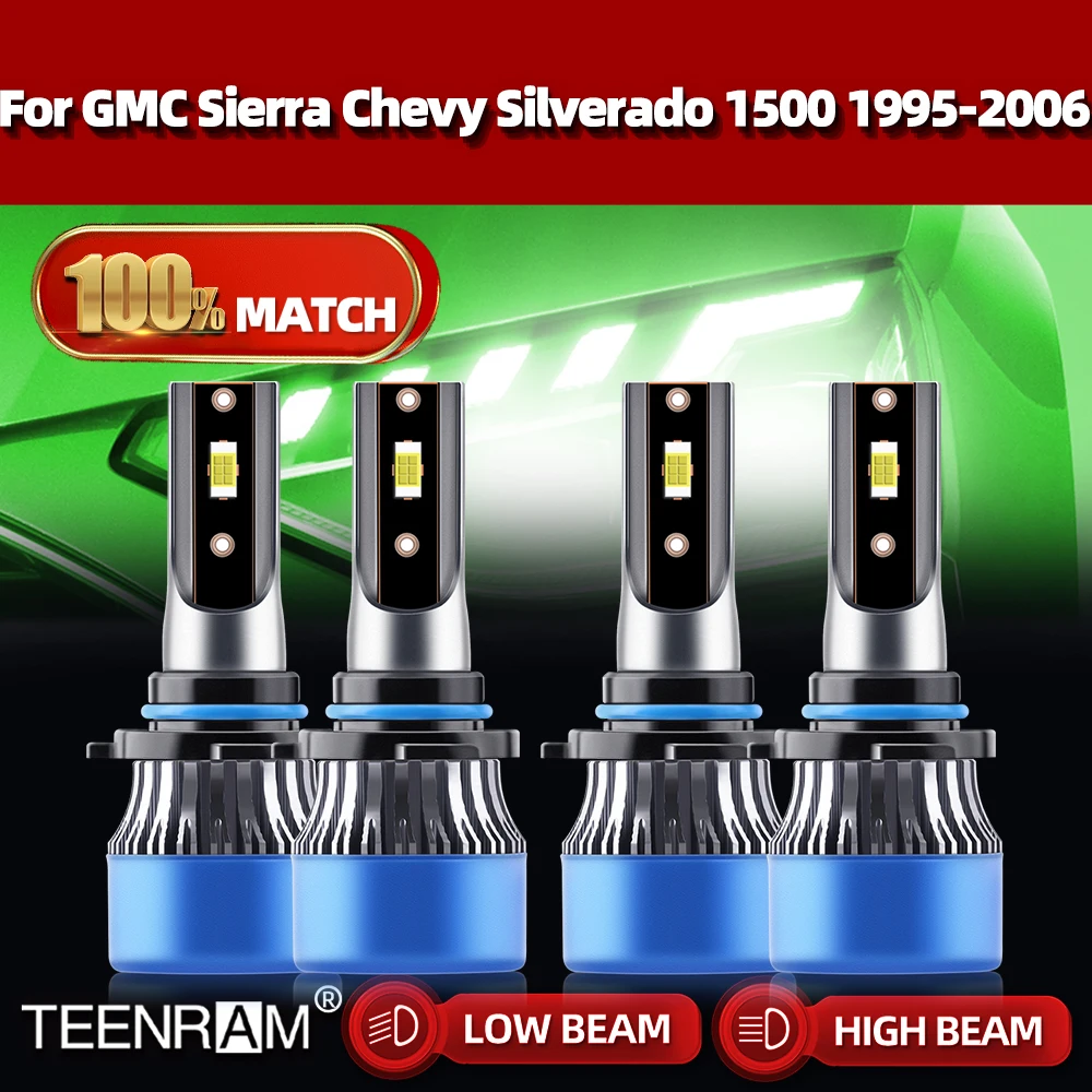 

LED Car Headlight Bulbs 240W 40000LM Turbo Auto Lamp 6000K 12V For GMC Sierra Chevy Silverado 1500 1995-2002 2003 2004 2005 2006