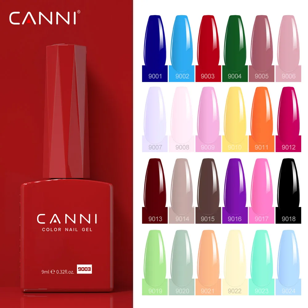 

CANNI HEMA FREE Nail Gel Polish 9ml Full Coverage Venalisa Supply Soak off UV LED Nail Gel Polish Long Wear Top Coat