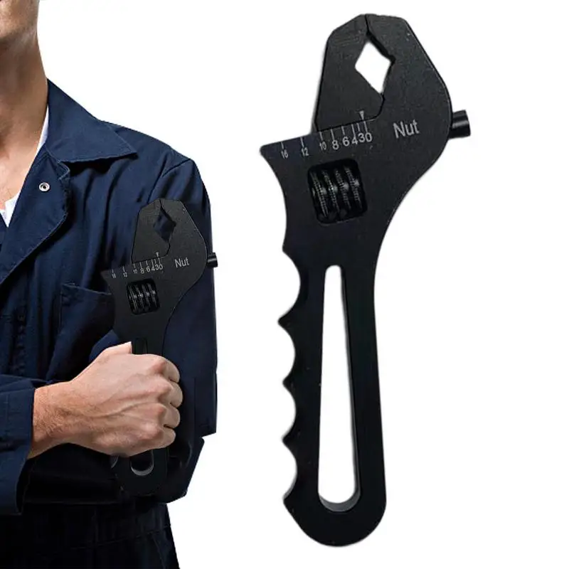

Sturdy Adjustable Aluminium Spanner Tool Wrench Tool Hose Fitting Tool AN3 AN4 AN6 AN8 AN10 AN12 AN16