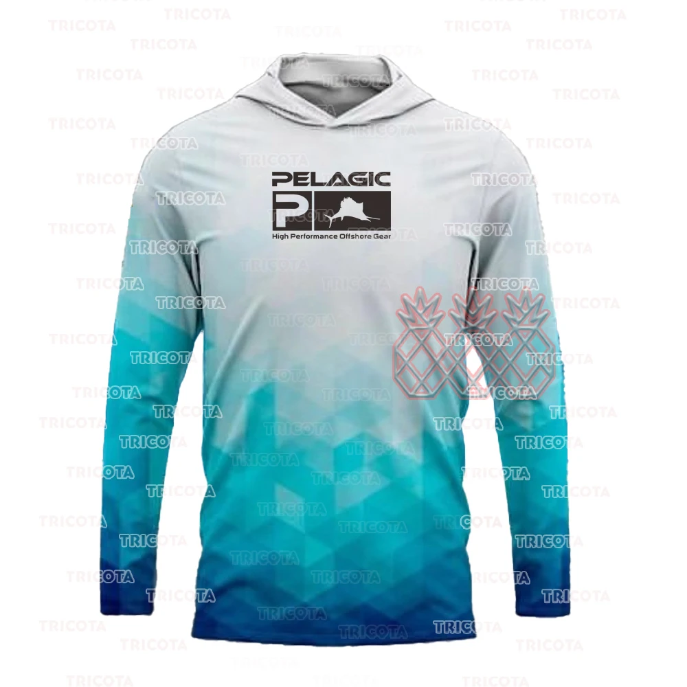 Pelagic Men Fishing Shirts UPF 50+ Long Sleeve Fishing Hooded Clothing UV Protection Quick-drying Fishing Tops Camisa De Pesca
Pelagic Men Fishing Shirts UPF 50+ Long Sleeve Fishing Hooded Clothing UV Protection Quick-drying Fishing Tops Camisa De Pesca