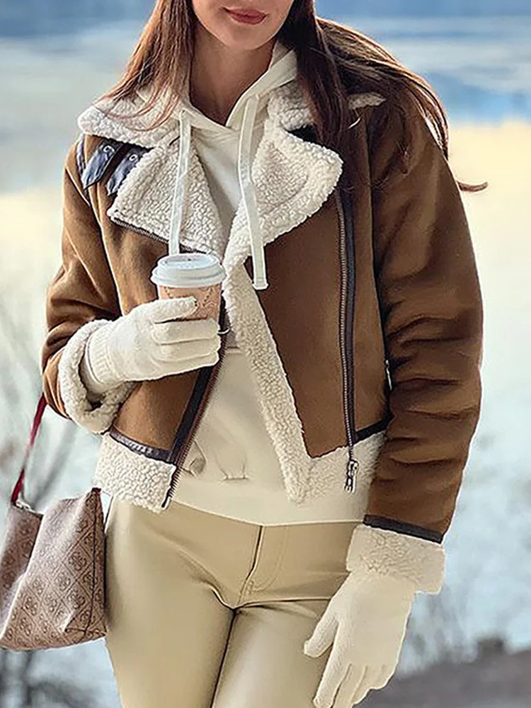 LY VAREY LIN New Autumn Winter Women Vintage Fashion Faux Leather Lamb Fur Short Jacket Streetwear Thick Warm Moto Biker Pu Coat
LY VAREY LIN New Autumn Winter Women Vintage Fashion Faux Leather Lamb Fur Short Jacket Streetwear Thick Warm Moto Biker Pu Coat