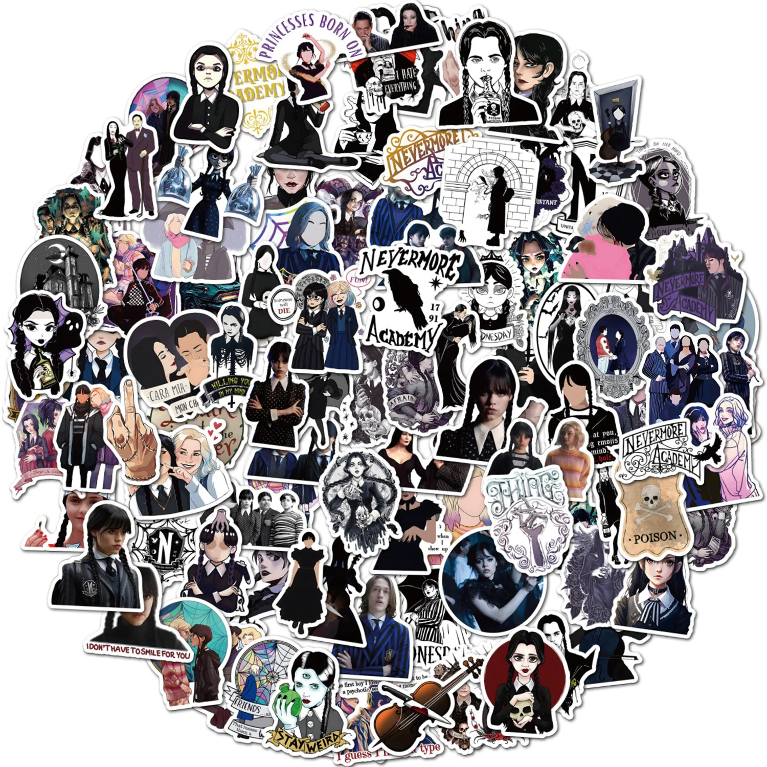 10/50Pcs Popular Wednesday Addams Stickers Notebooks Skateboard Luggage Laptop Suitcase Decal Tv Series Stickers Kids Scrapbook
10/50Pcs Popular Wednesday Addams Stickers Notebooks Skateboard Luggage Laptop Suitcase Decal Tv Series Stickers Kids Scrapbook
