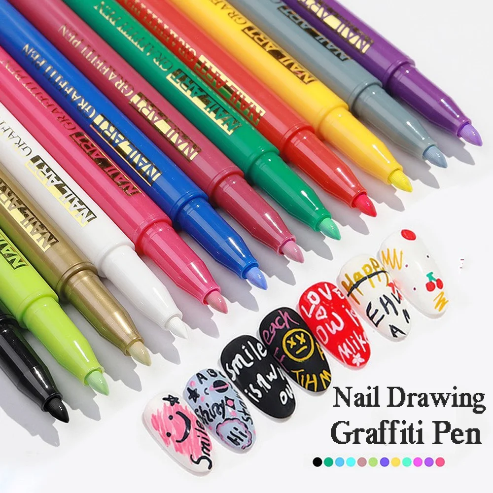 12 Colors Nail Art Drawing Graffiti Pen Waterproof Painting Liner Brush DIY 3D Abstract Lines Flower Pattern Manicure Tools
12 Colors Nail Art Drawing Graffiti Pen Waterproof Painting Liner Brush DIY 3D Abstract Lines Flower Pattern Manicure Tools