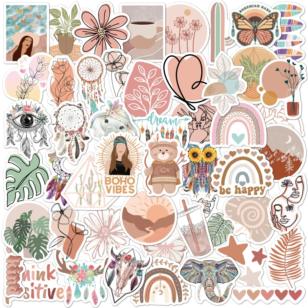 10/30/50pcs Vintage Art Bohemia Aesthetic Stickers Retro Boho Cartoon Vinyl Decals for Luggage Scrapbooking Notebook Phone Case
10/30/50pcs Vintage Art Bohemia Aesthetic Stickers Retro Boho Cartoon Vinyl Decals for Luggage Scrapbooking Notebook Phone Case