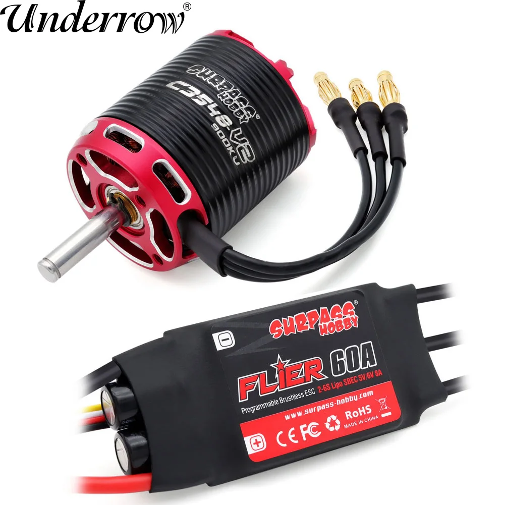 C3530 C3536 C3542 C3548 V2 Brushless Outrunner Motor 2-5S with 40A 50A 60A Brushless ESC For RC Aircraft Plane Multicopter
C3530 C3536 C3542 C3548 V2 Brushless Outrunner Motor 2-5S with 40A 50A 60A Brushless ESC For RC Aircraft Plane Multicopter