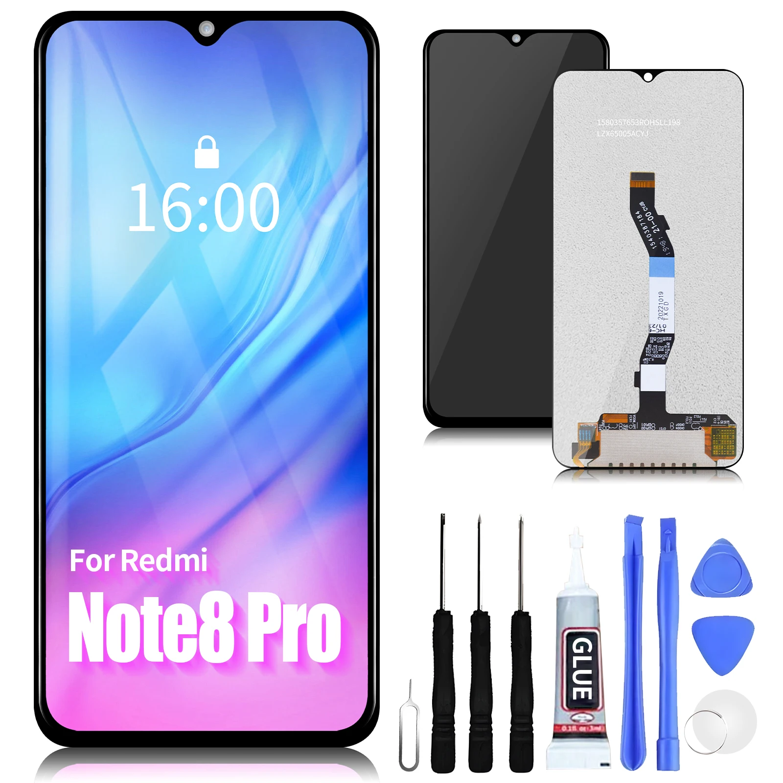 

ЖК-дисплей 6,53 дюйма для Xiaomi Redmi Note 8 Pro, сенсорный экран для Note 8 Pro LCD M1906G7G M1906G7I, замена дигитайзера