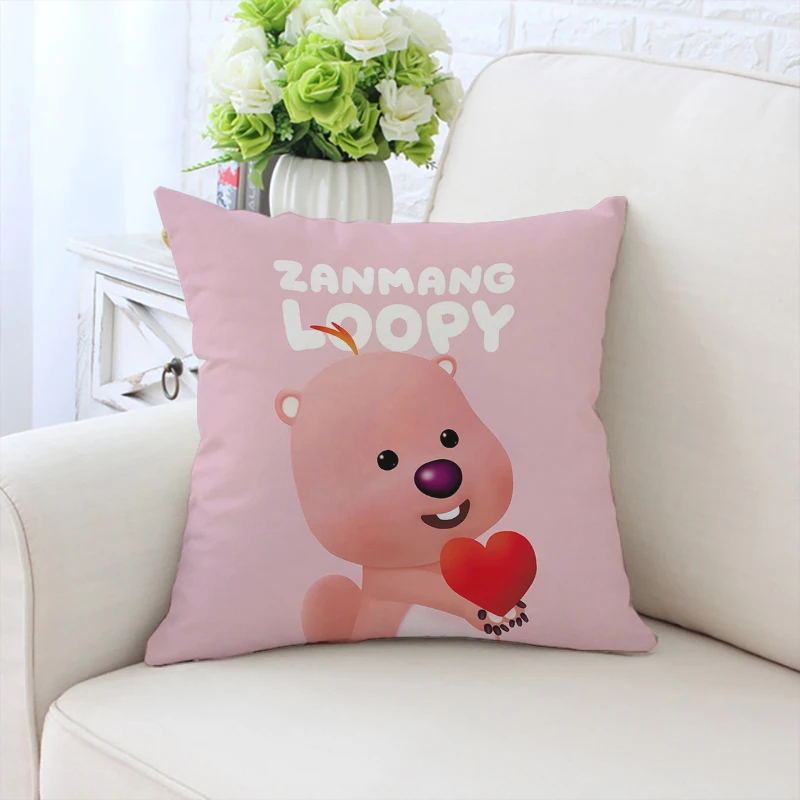 Cute pillowcase P-Pororo double-sided printed sofa cushion cover chair waist cushion children's room bedside cushion cover 40x40
Cute pillowcase P-Pororo double-sided printed sofa cushion cover chair waist cushion children's room bedside cushion cover 40x40