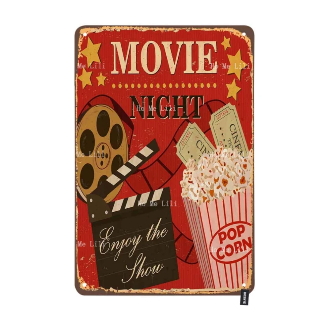 Movie Night Poster Tin Sign Enjoy The Show With Popcorn Vintage Metal Tin Signs Wall Art Decor For Home Bars Clubs Cafes
Movie Night Poster Tin Sign Enjoy The Show With Popcorn Vintage Metal Tin Signs Wall Art Decor For Home Bars Clubs Cafes