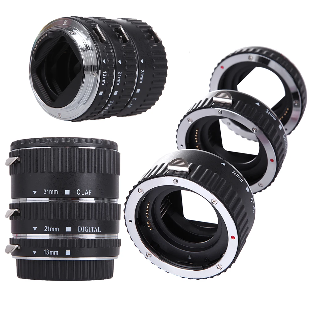 Lens Adapter Mount Auto Focus Macro Extension Tube Adapter Ring for Canon EF EF-S Mount Extender Kit Camera Lens Extension Ring
Lens Adapter Mount Auto Focus Macro Extension Tube Adapter Ring for Canon EF EF-S Mount Extender Kit Camera Lens Extension Ring
