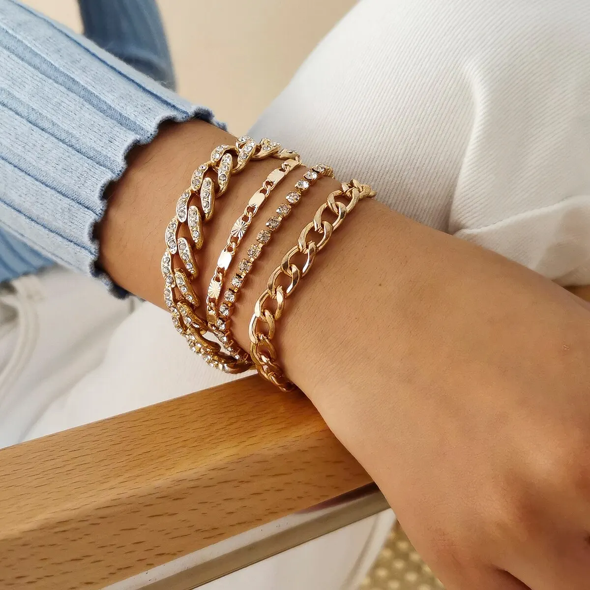 Punk Heavy Metal Rhinestone Chain Bracelets Set for Women Adjustable Crystal Pulseras Bangles Hand Jewelry Gift Steampunk Men 6 Mallzona S7fcc811140f54ada96ddbf93ed5d2438R Punk Heavy Metal Rhinestone Chain Bracelets Set for Women Adjustable Crystal Pulseras Bangles Hand Jewelry Gift Steampunk Men Mallzona