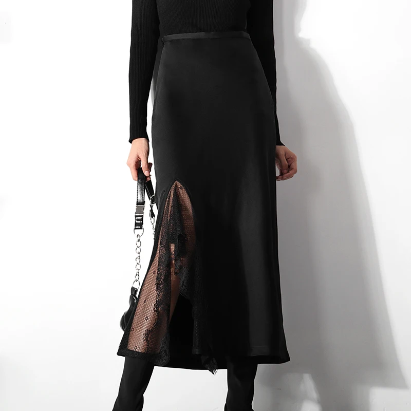 Women's Runway Fashion Spring Summer Designer High Quality Lace Patchwork Black Skirt Female High Waist Split Skirt TB2514
Women's Runway Fashion Spring Summer Designer High Quality Lace Patchwork Black Skirt Female High Waist Split Skirt TB2514