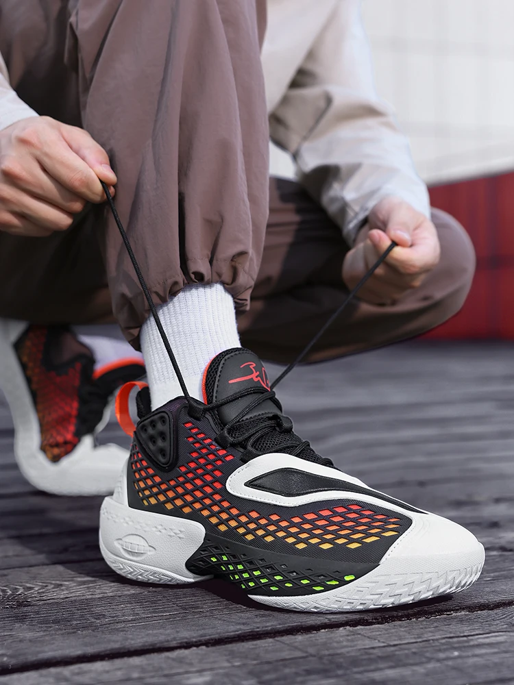 Alta qualidade sapatos de basquete homem confortável treinamento tênis de basquete ao ar livre antiderrapante baske tênis homem zapatillas de cesta Alta qualidade sapatos de basquete homem confortável treinamento tênis de basquete ao ar livre antiderrapante baske tênis homem zapatillas de cesta