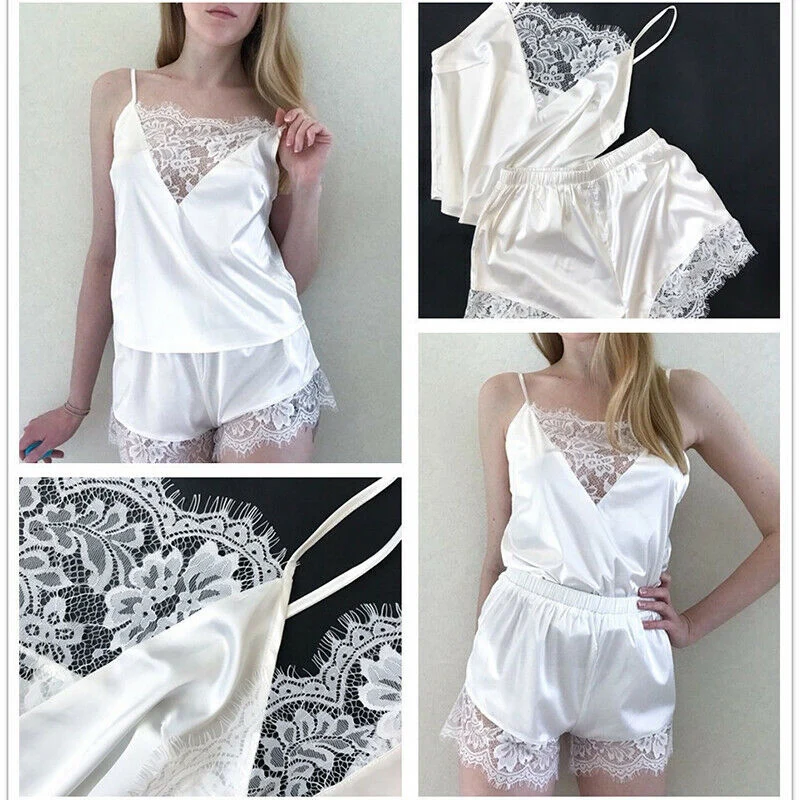 Simulation Silk Lace Underwear Women'S Comfortable Shorts Set Nightwear Sexy Lingerie Sets Thin Pajamas Lingeries Sets Sexy
Simulation Silk Lace Underwear Women'S Comfortable Shorts Set Nightwear Sexy Lingerie Sets Thin Pajamas Lingeries Sets Sexy