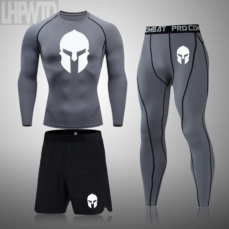 Men's Compression Sportswear Suit Gym Tights Training Clothes Workout Jogging Spartan Sports 3 Pcs Set Running Tracksuit For Men
Men's Compression Sportswear Suit Gym Tights Training Clothes Workout Jogging Spartan Sports 3 Pcs Set Running Tracksuit For Men