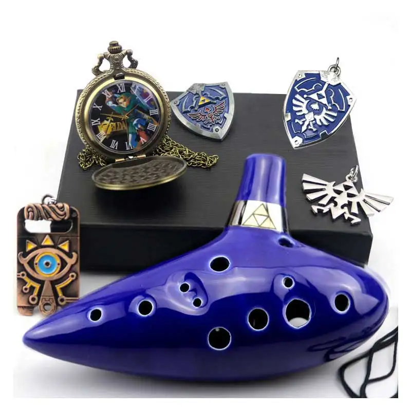 

The Legend of Zelda Tears of The Kingdom Aiersi 12 Hole Ocarina Ceramic Alto C Legend of Ocarina Flute Music Instrument