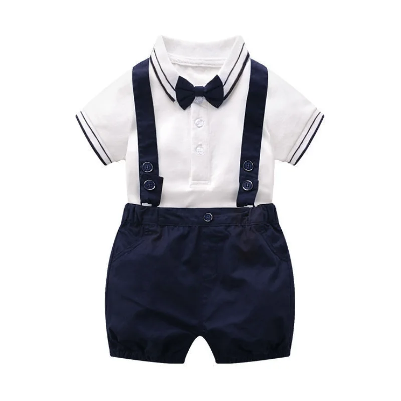Baby Boy Clothes Summer Cotton Formal Romper Gentleman Tie Outfit Newborn Two-Piece Clothing Handsome Button Jumpsuit Party Suit
Baby Boy Clothes Summer Cotton Formal Romper Gentleman Tie Outfit Newborn Two-Piece Clothing Handsome Button Jumpsuit Party Suit