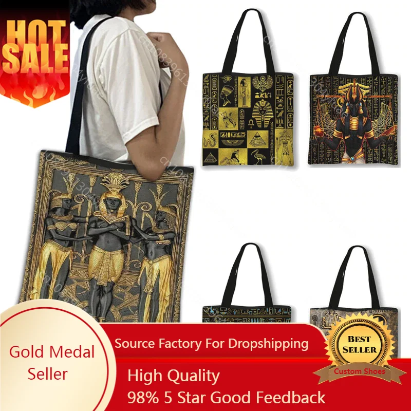 Egyptian hieroglyphs and symbols Print Shopping Bag Women Handbag Egypt Pharaoh Anubis Shoulder Tote Bag Girls Shopper Bags
Egyptian hieroglyphs and symbols Print Shopping Bag Women Handbag Egypt Pharaoh Anubis Shoulder Tote Bag Girls Shopper Bags