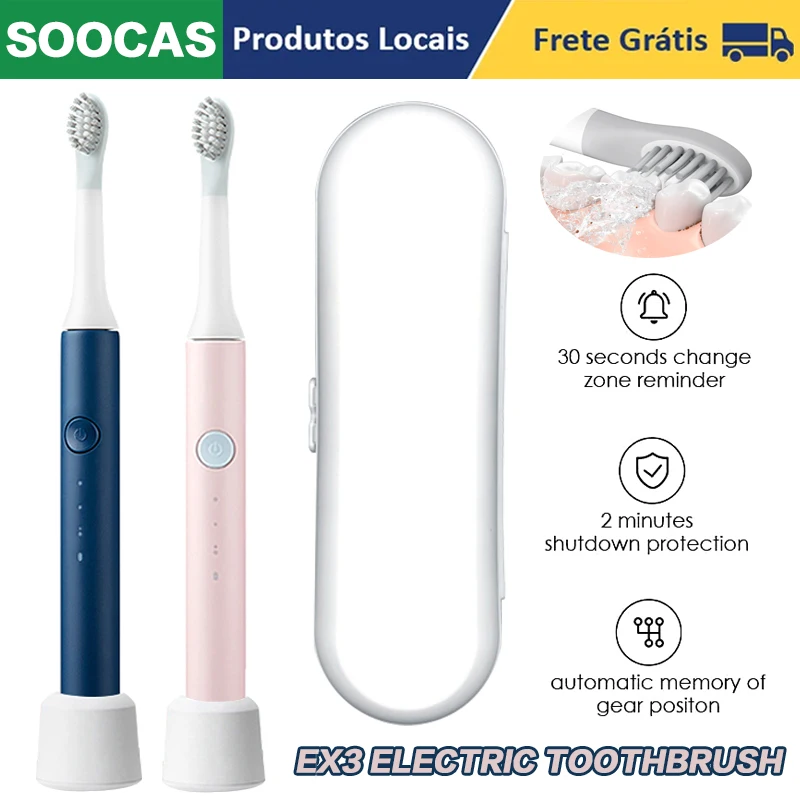 

SOOCAS Sonic электрическая зубная щетка оригинальная Ультразвуковая электрическая зубная щетка для взрослых студентов зубная щетка 3 режима инструмент для чистки полости рта