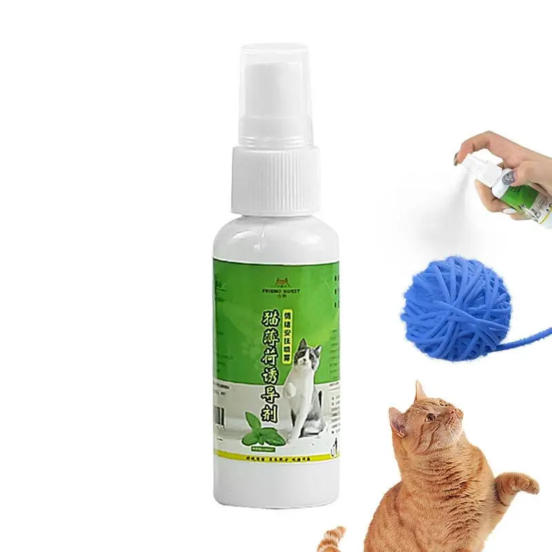 

50ml Cat Spray Natural Cat Calming Spray Cat Accessories for Indoor Cats Cat Catnip for Training Redirecting Bad Behaviors
