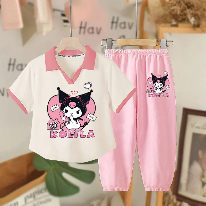 1 2Pcs Cute Kuromi Girls Set 2024 Kawaii Sanrio Anime Tops Summer Sweet Cute Cartoon Babys Short-Sleeved Fashion Pant Kid Gift
1 2Pcs Cute Kuromi Girls Set 2024 Kawaii Sanrio Anime Tops Summer Sweet Cute Cartoon Babys Short-Sleeved Fashion Pant Kid Gift