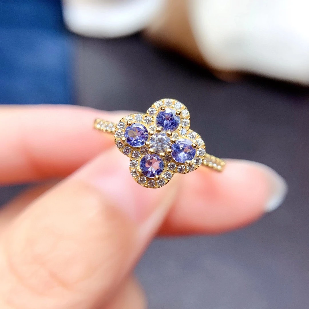 MeiBaPJ Natural Tanzanite Gemstone Flower Fashion Ring for Women 925 Sterling Silver Fine Wedding Jewelry
MeiBaPJ Natural Tanzanite Gemstone Flower Fashion Ring for Women 925 Sterling Silver Fine Wedding Jewelry