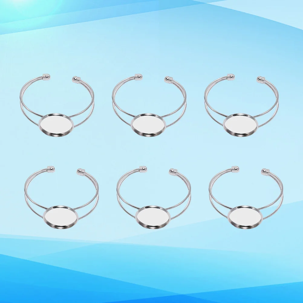 Friendship Bracelet 6Pcs Bracelet Setting Round Blank Bezel Trays Ajustable Cuff Bangles Jewelry Tray Diy Craft Jewelry Making
Friendship Bracelet 6Pcs Bracelet Setting Round Blank Bezel Trays Ajustable Cuff Bangles Jewelry Tray Diy Craft Jewelry Making