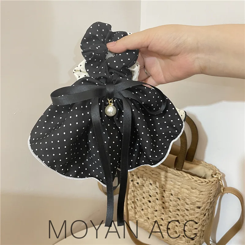 Polka Dot Bow Hair Rope Ins Style Large Intestine Hair Band Simple Temperament Pearls Strap Streamer Hair Tie Headband Hair Acce
Polka Dot Bow Hair Rope Ins Style Large Intestine Hair Band Simple Temperament Pearls Strap Streamer Hair Tie Headband Hair Acce