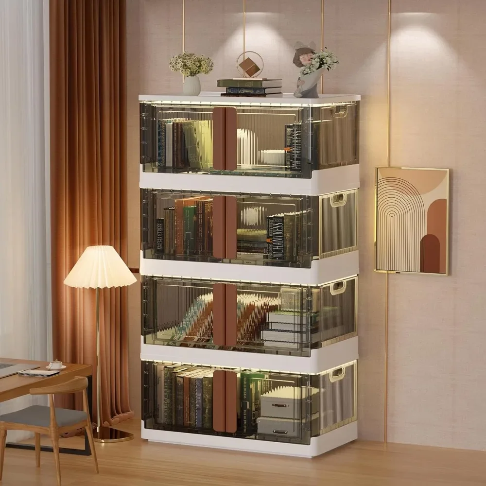 Bins with Lids Stackable Storage Bins.Collapsible Storage with Wheels and Door,Storage and Organization(19 Gal - 4 Pack, White)
Bins with Lids Stackable Storage Bins.Collapsible Storage with Wheels and Door,Storage and Organization(19 Gal - 4 Pack, White)