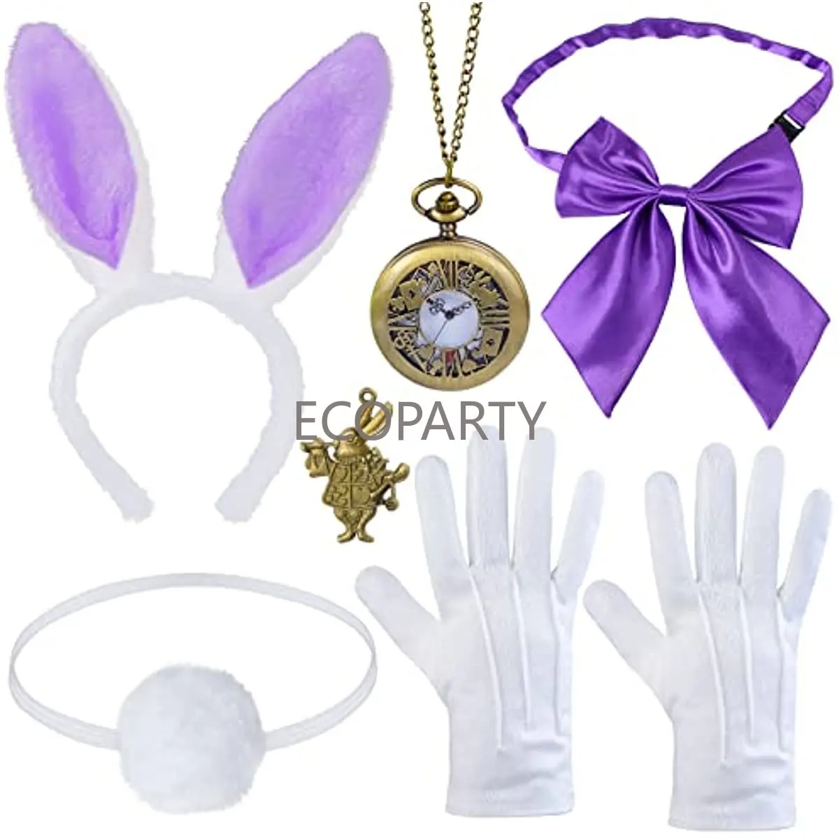 Easter White Rabbit Costume Bunny Dress Up Accessory Kit Include Headband Clock Necklace Tail Bowtie Nose Sets 30
Easter White Rabbit Costume Bunny Dress Up Accessory Kit Include Headband Clock Necklace Tail Bowtie Nose Sets 30