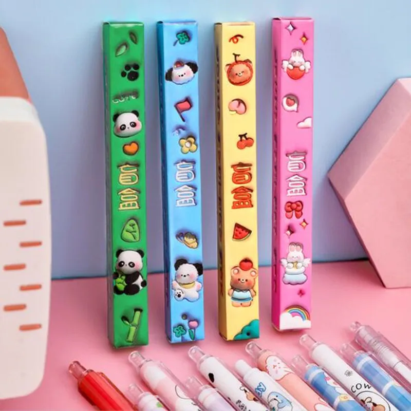 36 pcs/lot Kawaii Animal Press Gel Pen Cute 0.5mm Black Ink Neutral Pens For Writing Office School Supplies
36 pcs/lot Kawaii Animal Press Gel Pen Cute 0.5mm Black Ink Neutral Pens For Writing Office School Supplies