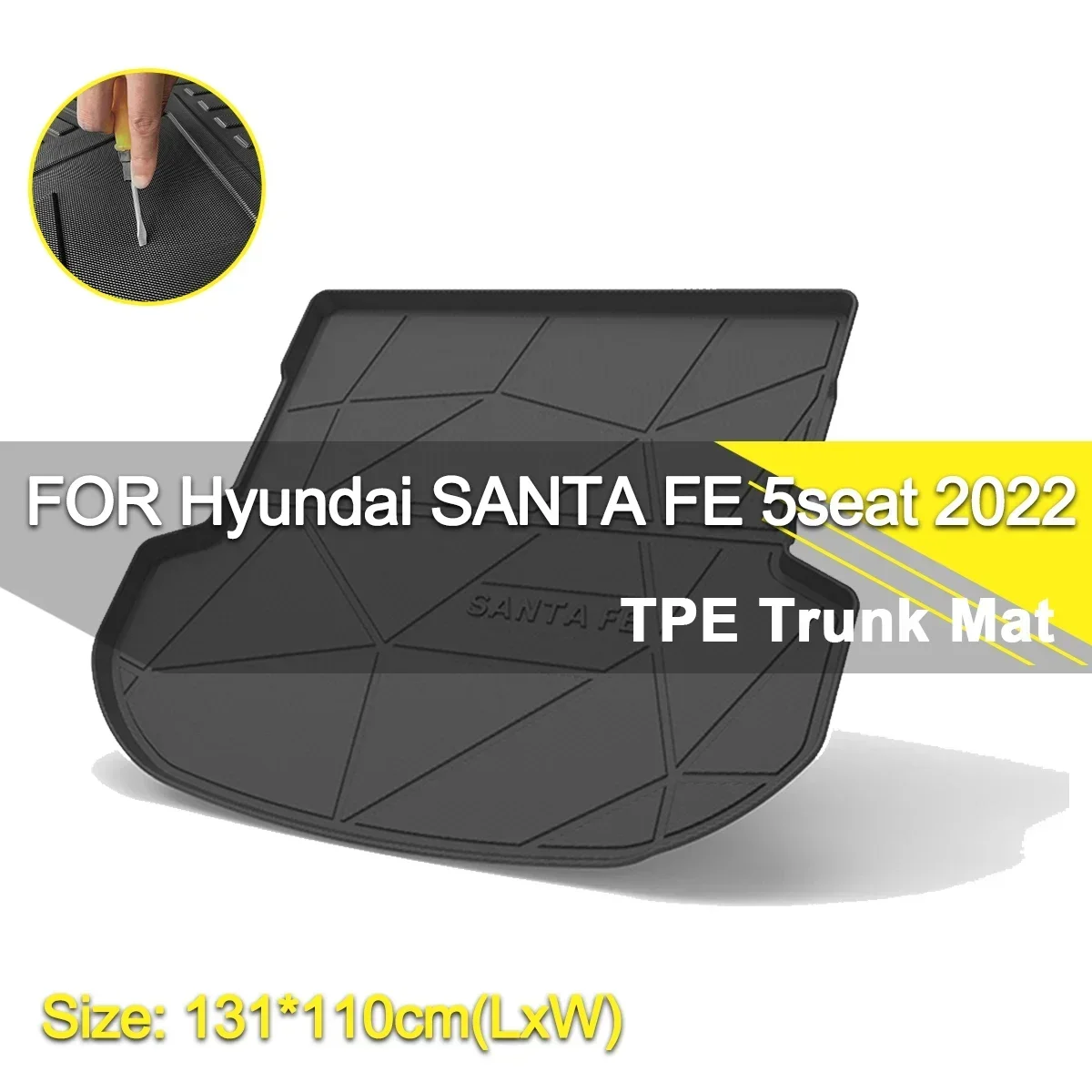 Car Rear Trunk Cover Mat Waterproof Non-Slip Rubber TPE Cargo Liner Accessories For Hyundai Santafe 5 Seater 2022
Car Rear Trunk Cover Mat Waterproof Non-Slip Rubber TPE Cargo Liner Accessories For Hyundai Santafe 5 Seater 2022