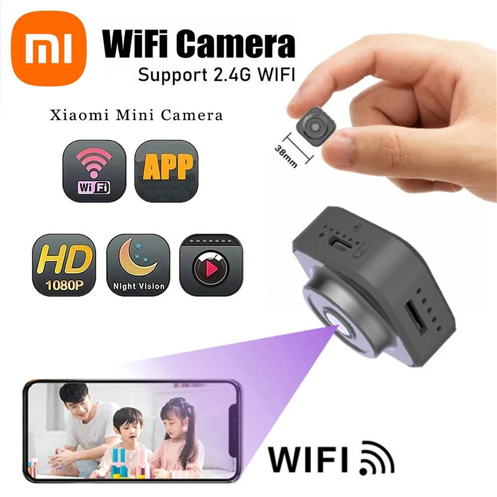 

Xiaomi 1080P HD Wifi Camera Mini Wireless Camcorder Home Security Motion Detection IP P2P Recorder DVR Micro Webcam Small Camera