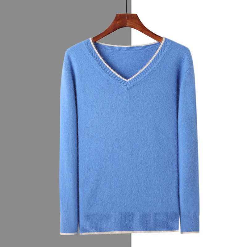 Smpevrg Man's Sweaters Long Sleeve V-Neck Basic Style Pullover Male Jumper Milk Cashmere Sweater Knitted Solid Bottoming Clothes
Smpevrg Man's Sweaters Long Sleeve V-Neck Basic Style Pullover Male Jumper Milk Cashmere Sweater Knitted Solid Bottoming Clothes