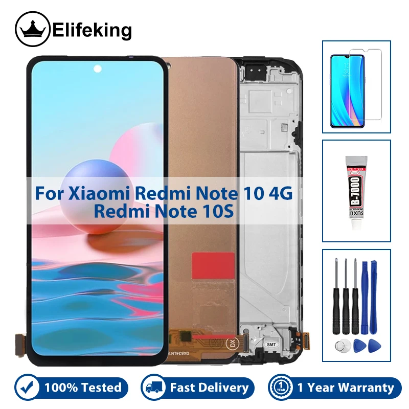 LCD For Xiaomi Redmi Note 10 4G/ Note 10S Display Touch Screen Digitizer Mobile Phone Assembly Replacement With Free Tools
LCD For Xiaomi Redmi Note 10 4G/ Note 10S Display Touch Screen Digitizer Mobile Phone Assembly Replacement With Free Tools