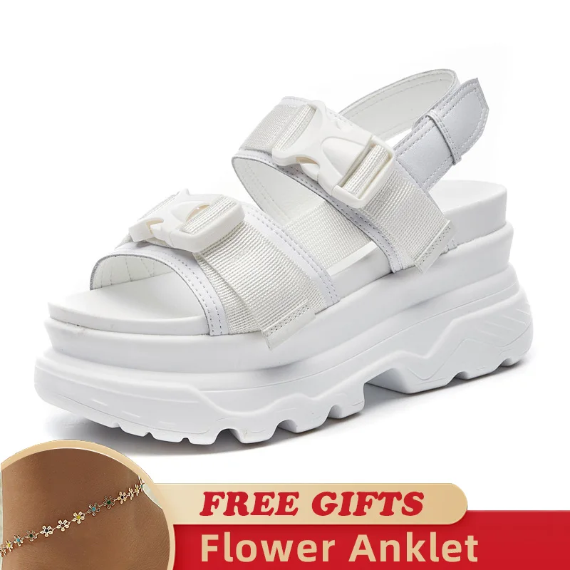 Summer Women Platform Sandals Fashion Buckle Design White 7cm Increasing Sandals Thick Sole Casual Platform Shoes Female
Summer Women Platform Sandals Fashion Buckle Design White 7cm Increasing Sandals Thick Sole Casual Platform Shoes Female