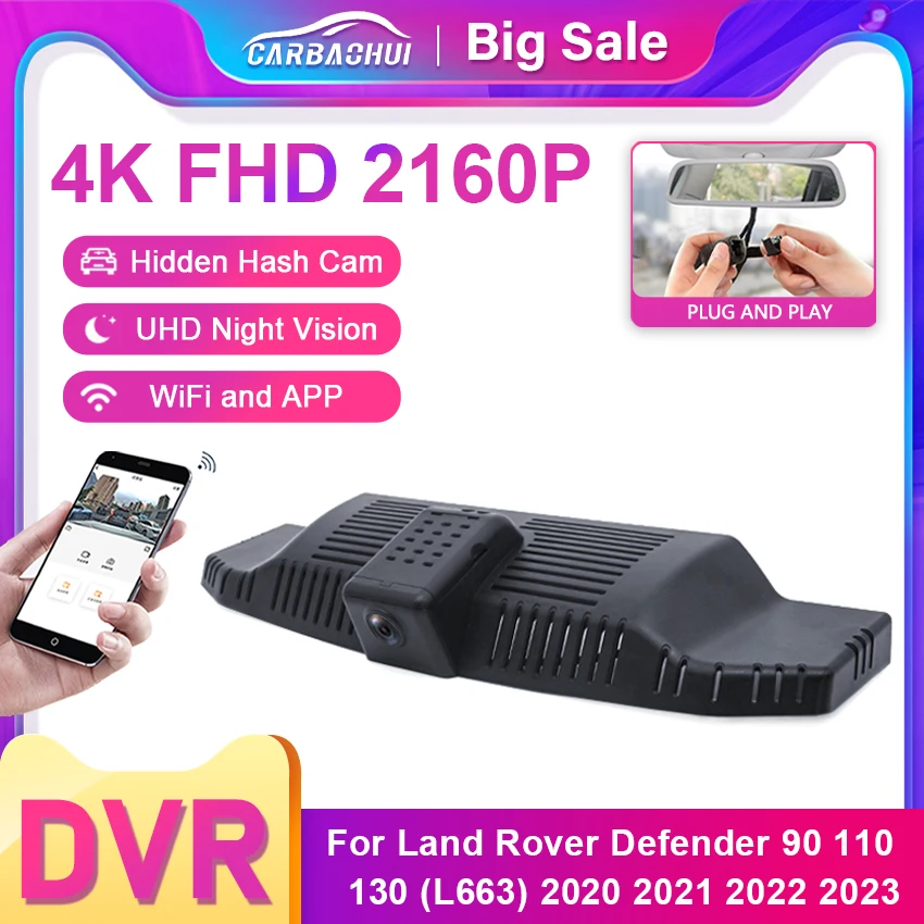 Dash Cam for Land Rover Defender 90 110 130 (L663) 2023 2022 2021 2020 Plug and Play 4K Car Dash Camera Wifi Video recorder
Dash Cam for Land Rover Defender 90 110 130 (L663) 2023 2022 2021 2020 Plug and Play 4K Car Dash Camera Wifi Video recorder