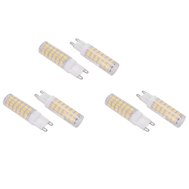 

10W G9 100 LED Light Bulbs LED Corn Light Bulbs Ceramic, No Flicker, Wide Beam Angle, 6PCS Natural White