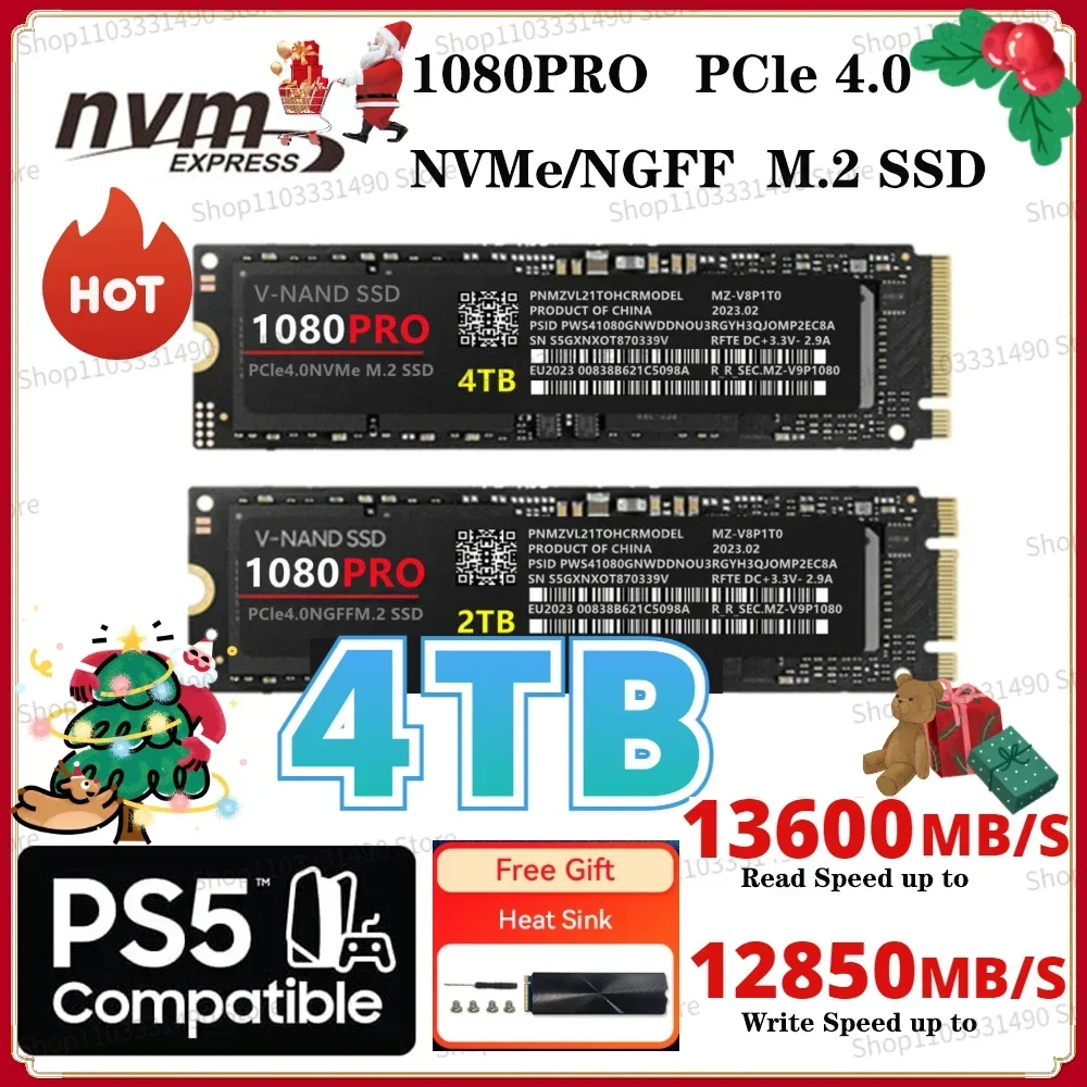 Original 1080PRO Hard Disk SSD 1TB 2TB 4TB M2 Nvme Pcie M2 2280 Drive Internal Solid State Disk 4TB SSd Nvme M2 For PS5 Desktop 
Original 1080PRO Hard Disk SSD 1TB 2TB 4TB M2 Nvme Pcie M2 2280 Drive Internal Solid State Disk 4TB SSd Nvme M2 For PS5 Desktop