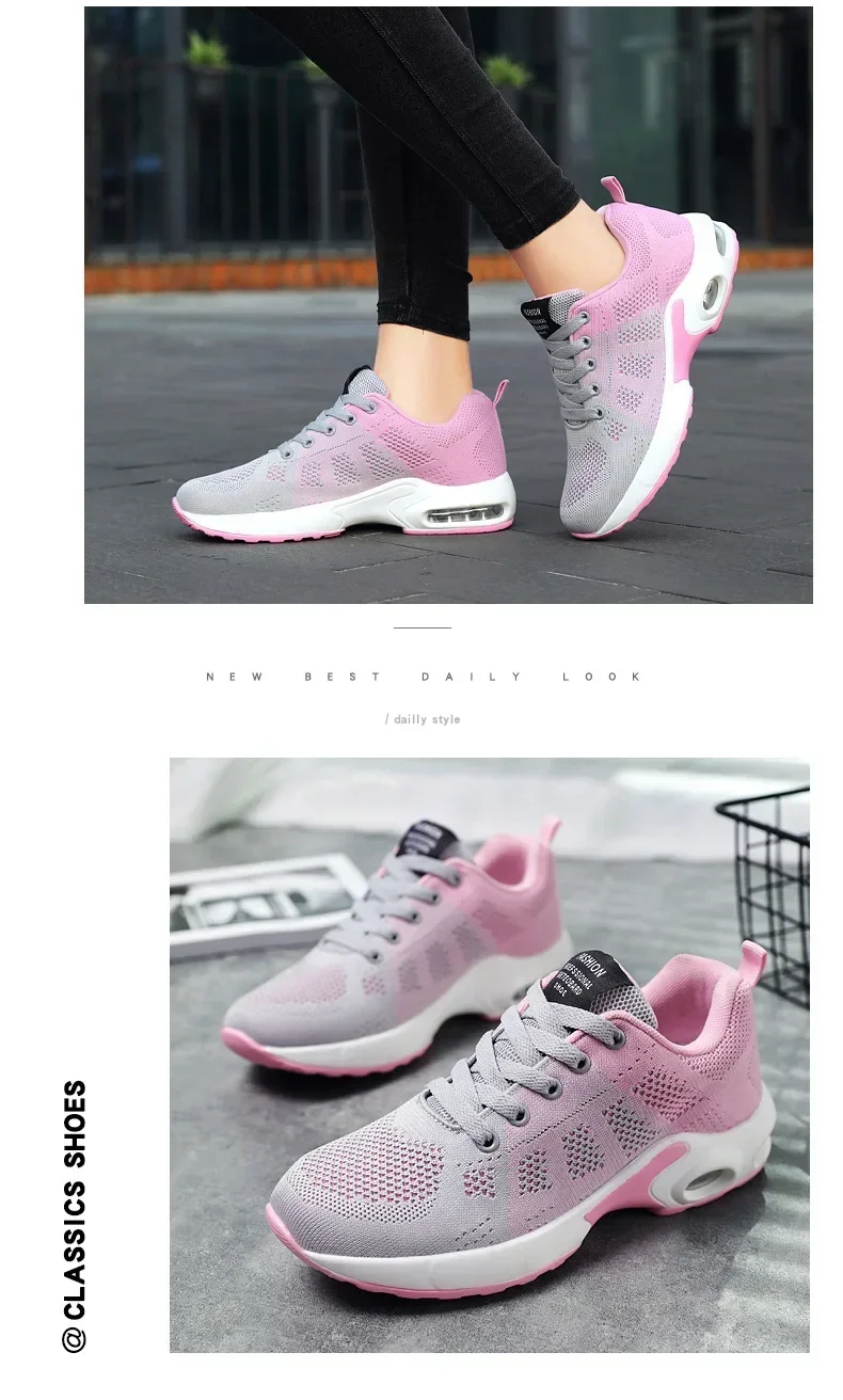 Fall New Running Shoes Women's Air Cushion Shoes Soft Bottom Casual Sneakers Fall New Running Shoes Women's Air Cushion Shoes Soft Bottom Casual Sneakers