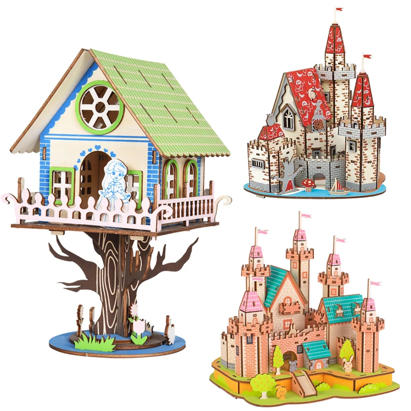 Paradise Princess Castle 3D Wooden Puzzle Tree House Building Model DIY Wood Jigsaw Toys For Children Girls Home Room Decor
Paradise Princess Castle 3D Wooden Puzzle Tree House Building Model DIY Wood Jigsaw Toys For Children Girls Home Room Decor
