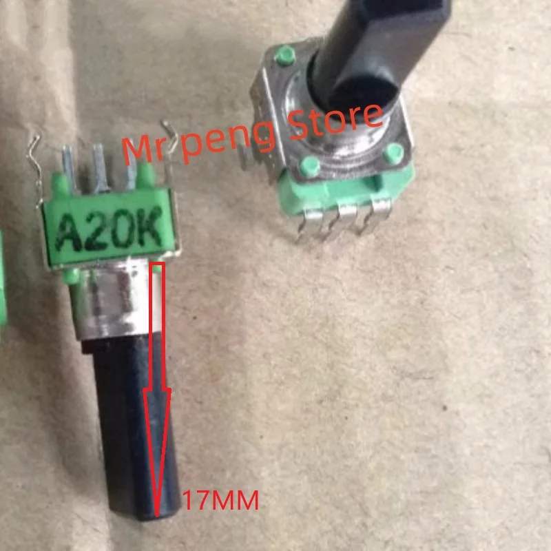 2 шт., потенциометр типа ALPHA R09 A20K с центральным позиционирующим валом, длина 17 мм, Полуось
2 шт., потенциометр типа ALPHA R09 A20K с центральным позиционирующим валом, длина 17 мм, Полуось