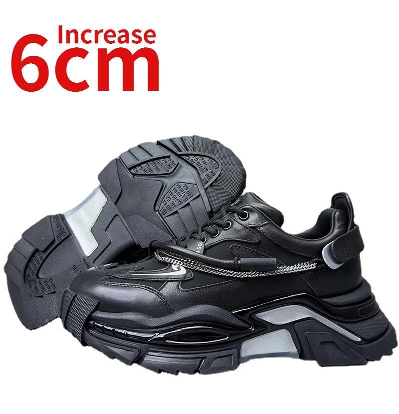 European/American Shoes for Men Increased 6cm Design Genuine Leather Thick Sole Dad's Shoes Fashion Show Tide Elevated Shoes Men
European/American Shoes for Men Increased 6cm Design Genuine Leather Thick Sole Dad's Shoes Fashion Show Tide Elevated Shoes Men