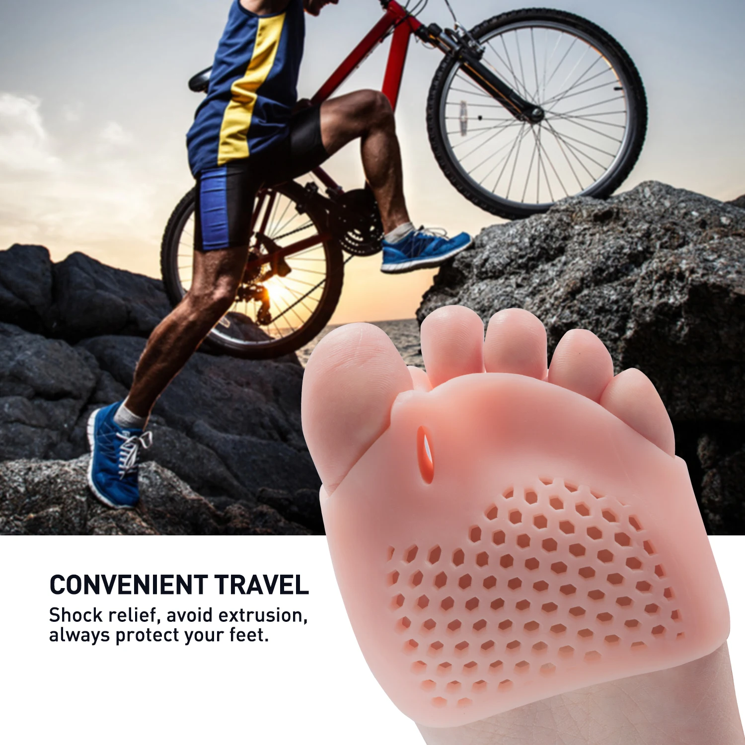 Forefoot Pads Five-hole Honeycomb Toe Separator Soft Gel Pain Relief Insoles Prevent Feet Callus Blisters Corn 2pcs=1pair
Forefoot Pads Five-hole Honeycomb Toe Separator Soft Gel Pain Relief Insoles Prevent Feet Callus Blisters Corn 2pcs=1pair