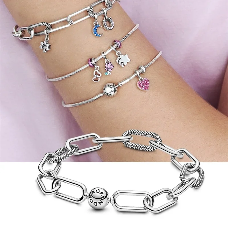 100% 925 sterling silver women's bracelet suitable for original Pan family DIY fashion pendant beaded handmade charm jewelry
100% 925 sterling silver women's bracelet suitable for original Pan family DIY fashion pendant beaded handmade charm jewelry