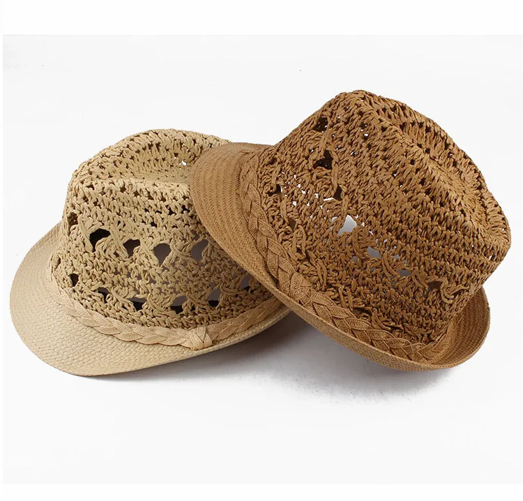 

2022 New Summer Top Hat Shade Breathable Hats Men and Women Summer Outdoor Top Cap British Jazz Caps Sunscreen
