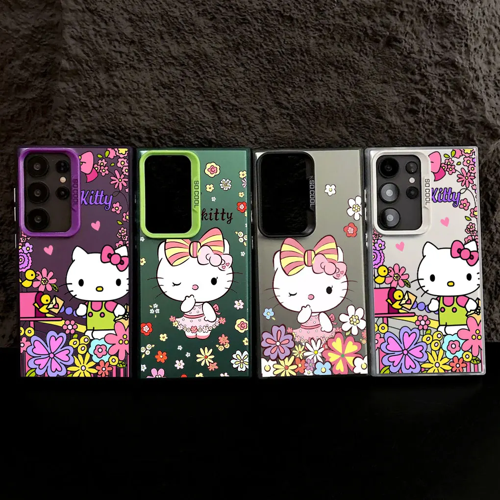 Cute Hello Kitty Flower S25 Case For Samsung S25 S24 Ultra Funda For Galaxy S23 S22 S21 FE S20 Ultra Plus Shockproof Phone Cover Cute Hello Kitty Flower S25 Case For Samsung S25 S24 Ultra Funda For Galaxy S23 S22 S21 FE S20 Ultra Plus Shockproof Phone Cover