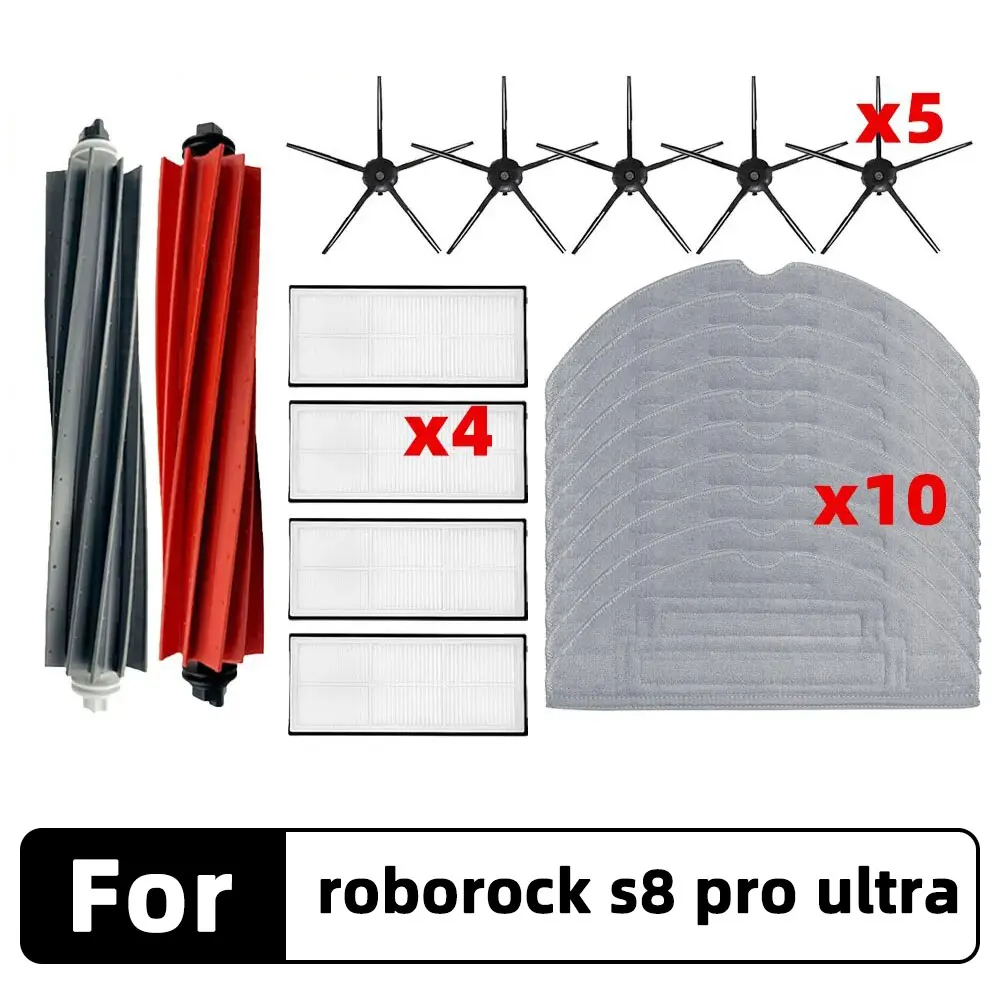 Compatible for Roborock S8 Pro Ultra, G20 A6900RR Main Side Brush Hepa Filter Mop Cloth Dust Bag Spare Parts Accessories
Compatible for Roborock S8 Pro Ultra, G20 A6900RR Main Side Brush Hepa Filter Mop Cloth Dust Bag Spare Parts Accessories