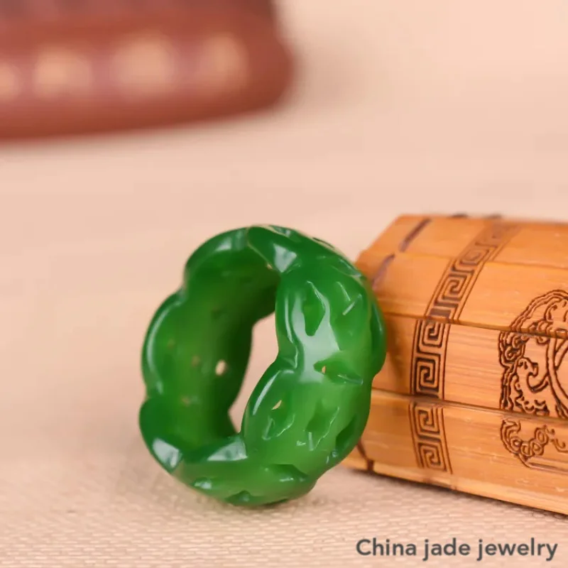 100% real green jade rings carved brand ring Jade Stones for men jade Jewellery emerald rings jadeite ring
100% real green jade rings carved brand ring Jade Stones for men jade Jewellery emerald rings jadeite ring