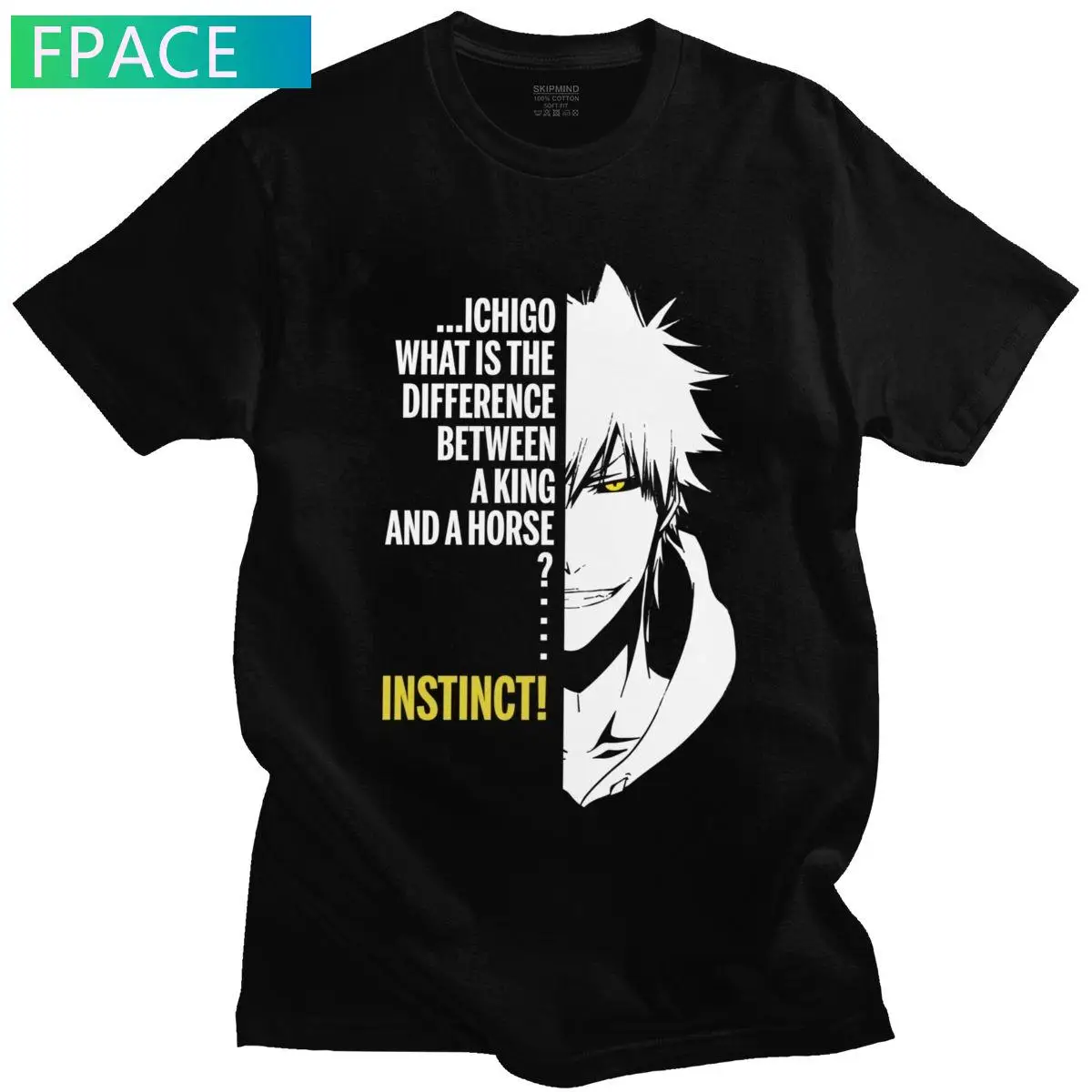 Cool Bleach Ichigo Kurosaki Tshirts Men Pure Cotton Japanese Anime Tee Tops Round Collar Short Sleeved Manga Fan T-shirt Merch
Cool Bleach Ichigo Kurosaki Tshirts Men Pure Cotton Japanese Anime Tee Tops Round Collar Short Sleeved Manga Fan T-shirt Merch